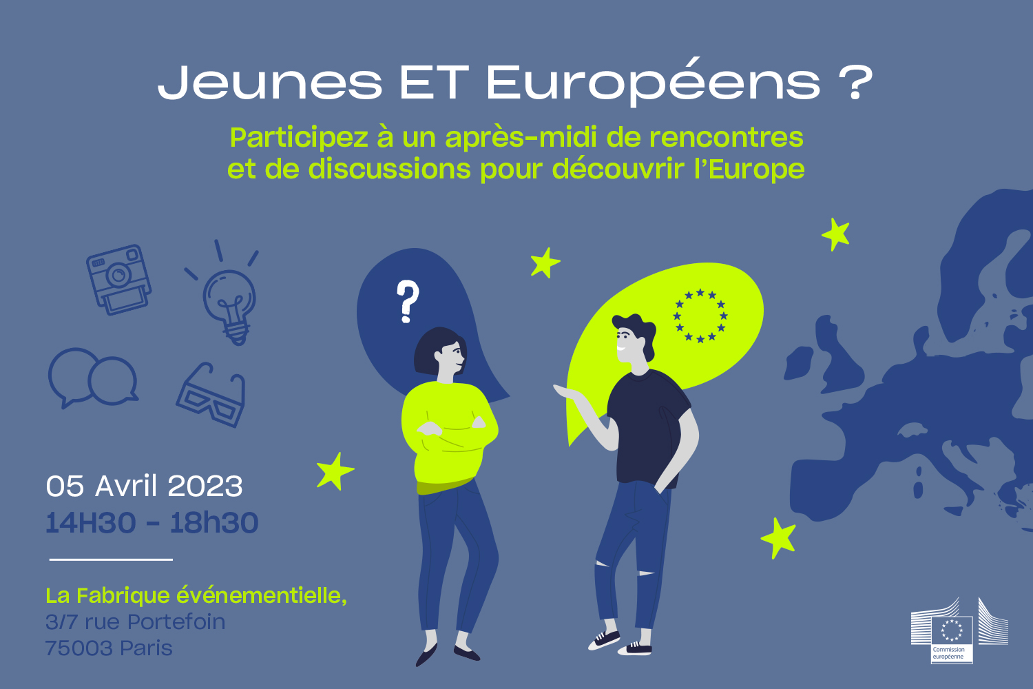 Jeunes et européens, évènement à Paris le 5 avril 2023