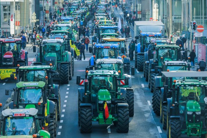 Farmers' protest in Brussels
