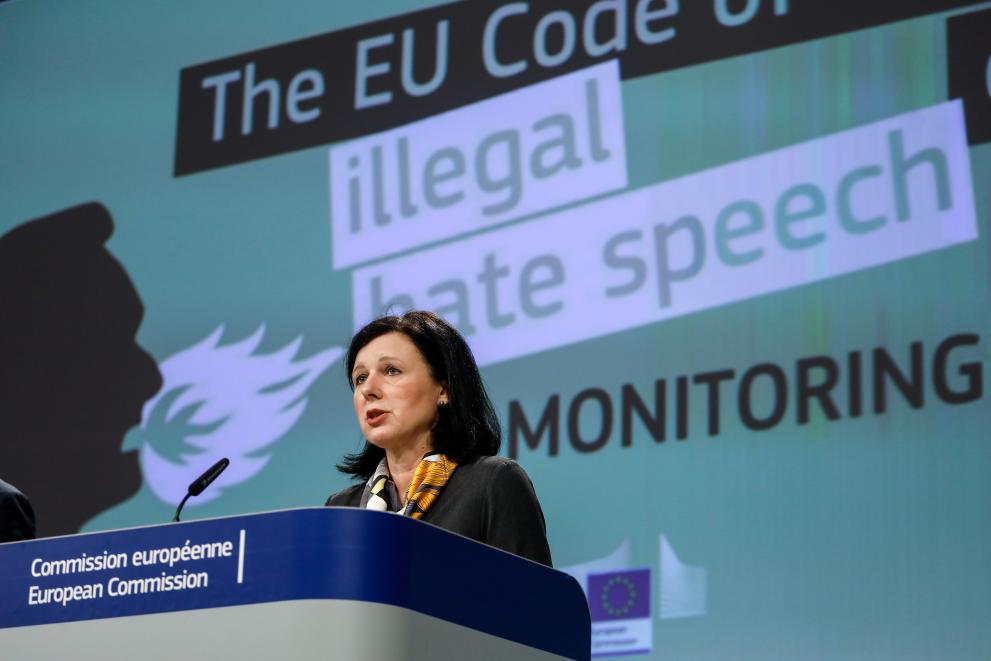 Statement by Věra Jourová, Member of the EC, on the results of the 3rd monitoring of the online hate speech code of conduct