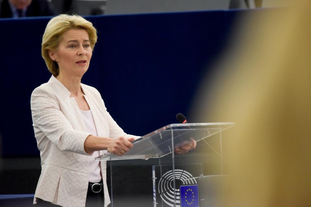 Participation of Ursula von der Leyen, President-elect of the EC, in the Plenary session of the EP 