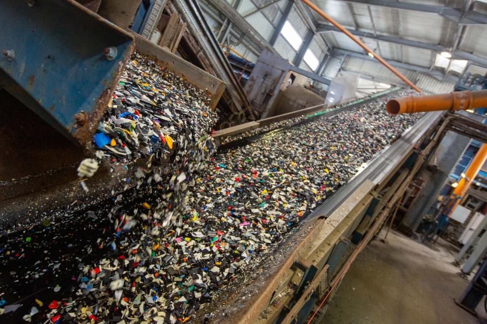 Ferrous metal recycling centre in Belgium 