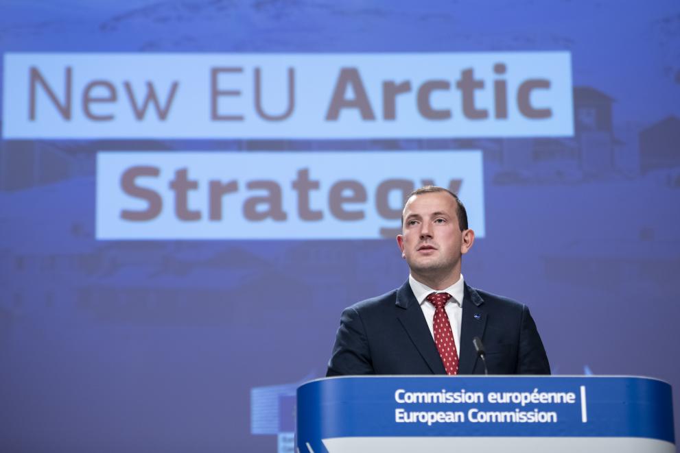 Press conference by Virginijus Sinkevičius, European Commissioner, on the new Arctic Strategy