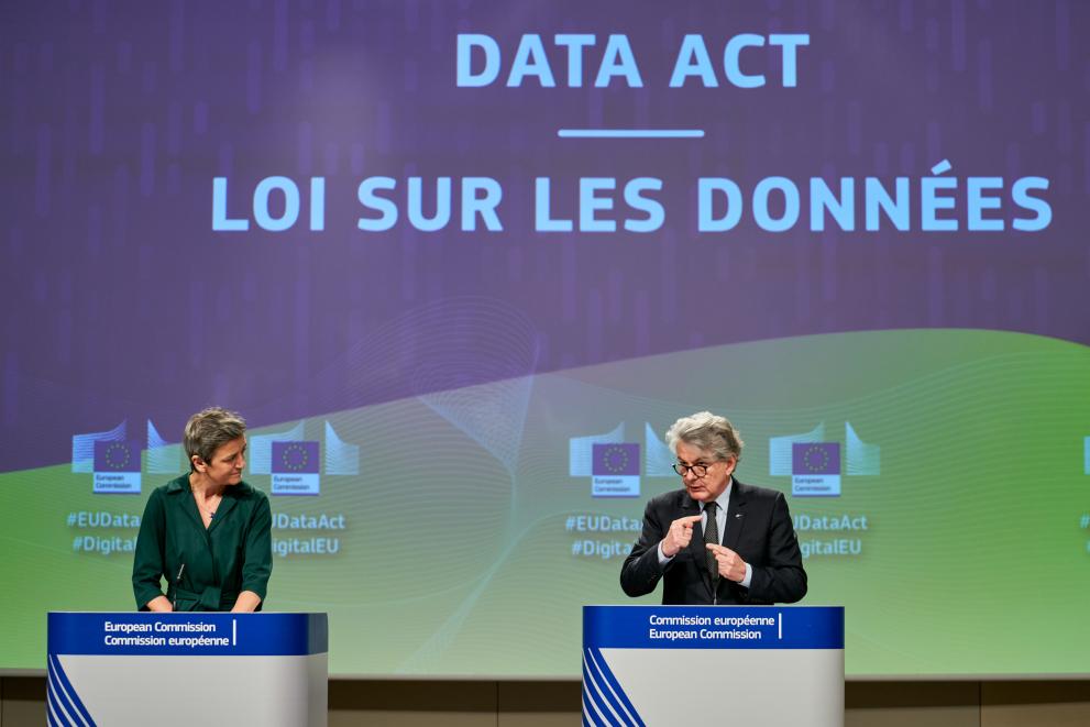 Read-out of the weekly meeting of the von der Leyen Commission by Margrethe Vestager, Executive Vice-President of the European Commission, and Thierry Breton, European Commissioner, on the Data Act