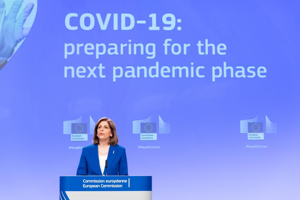 Press conference by Stella Kyriakides, European Commissioner, on preparing and responding to COVID-19 in the future