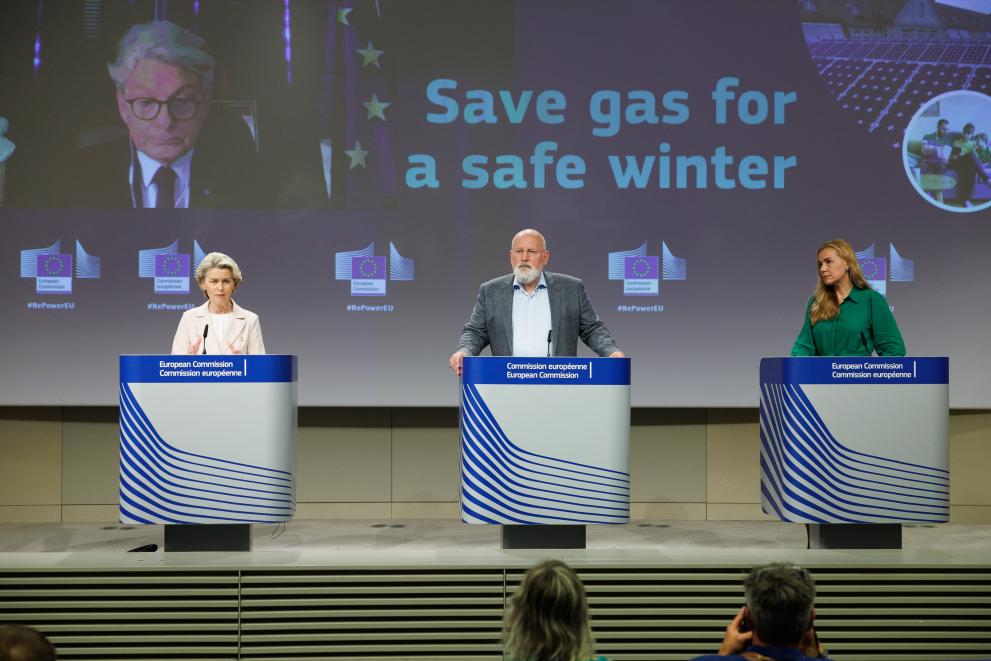 Read-out of the College meeting by Ursula von der Leyen, President of the European Commission, Frans Timmermans, Executive Vice-President of the European Commission, Thierry Breton and Kadri Simson,  European Commissioners, on the "Save Gas for a Safe…