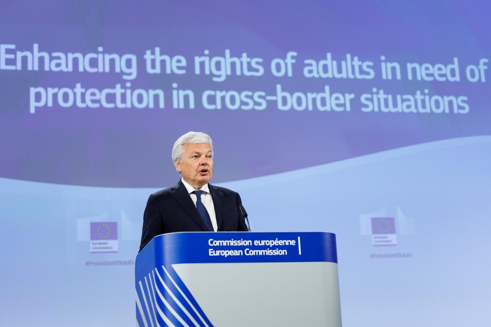 Read-out of the weekly meeting of the von der Leyen Commission by Didier Reynders, European Commissioner, on cross-border protection of adults 