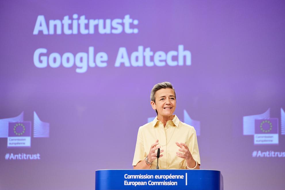 Press conference by Margrethe Vestager, Executive Vice-President of the European Commission, on an antitrust case