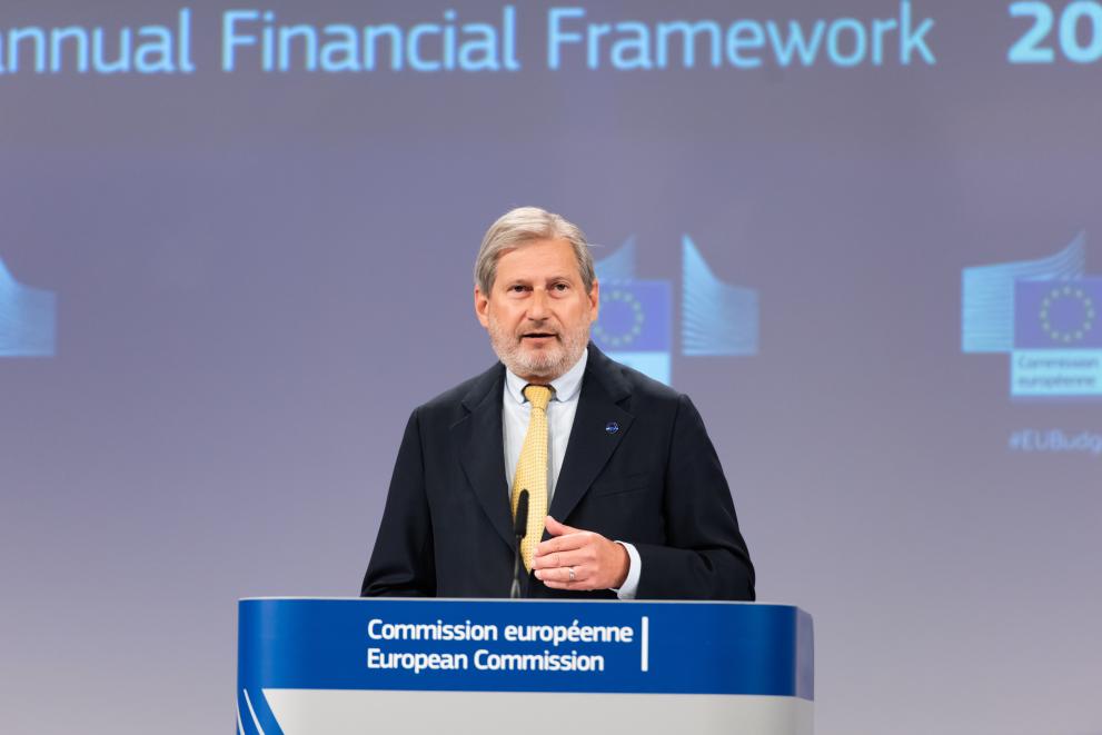 Press conference by Johannes Hahn, European Commissioner, on the reinforcement of the long-term EU budget to better fit current and future challenges
