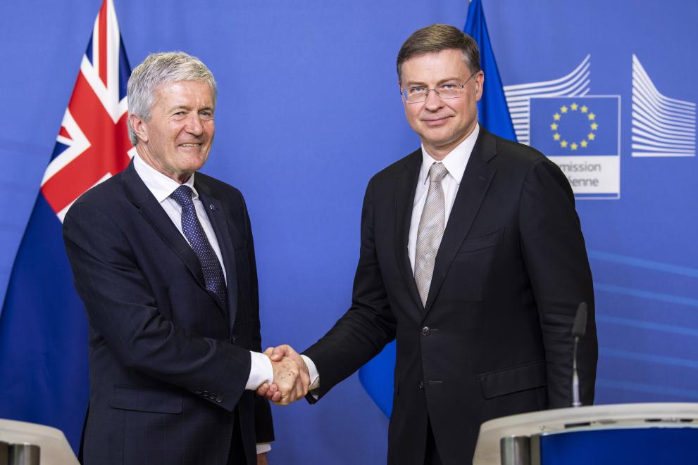 Press conference by Valdis Dombrovskis, Executive Vice-President of the European Commission, and Damien O’Connor, Minister for Trade and Export Growth of New Zealand, following the signature of the Free Trade Agreement between the EU and New Zealand