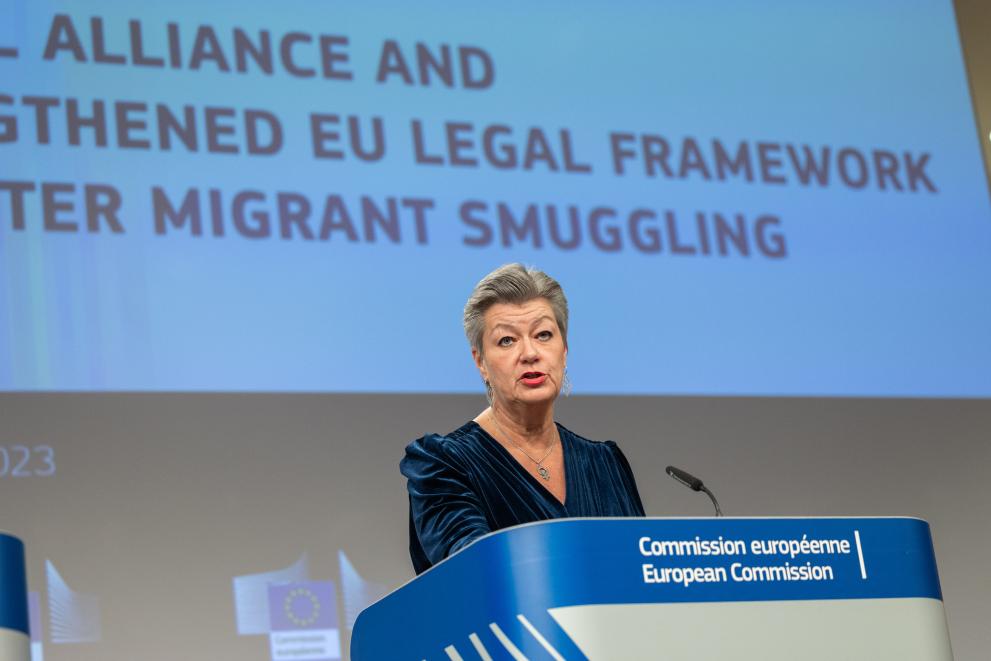 Participation of Ursula von der Leyen, President of the European Commission, and Ylva Johansson, European Commissioner, in the International Conference on a Global Alliance to Counter Smuggling