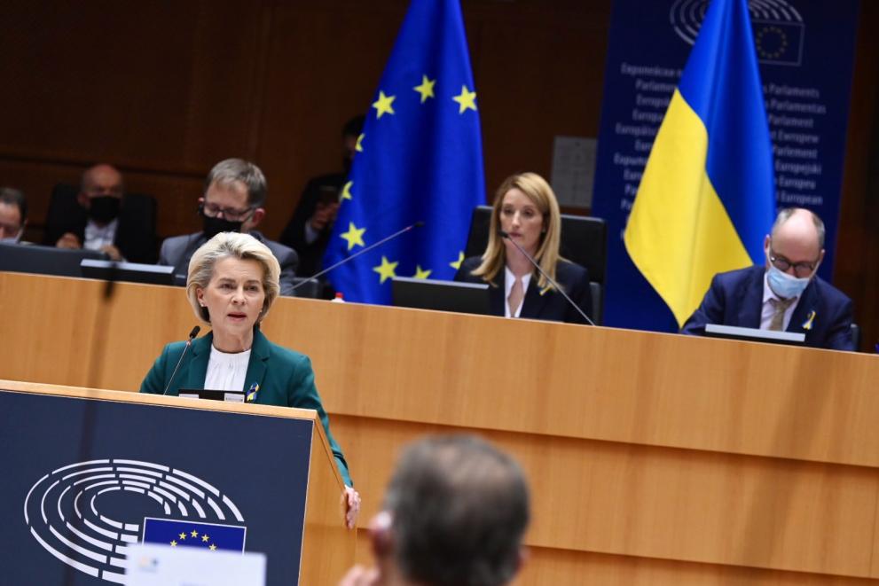 Ursula von der Leyen plénière Parlement européen invasion de l'Ukraine par la Russie