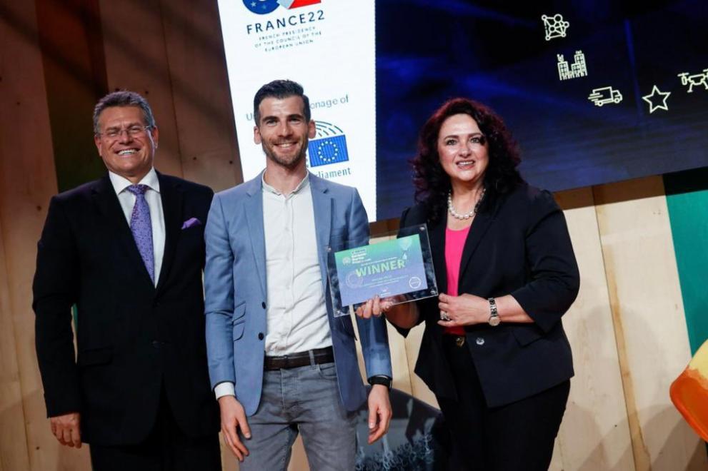 Helena Dalli à Paris à l'occasion de la remise du Prix européen de la start-up de la mobilité