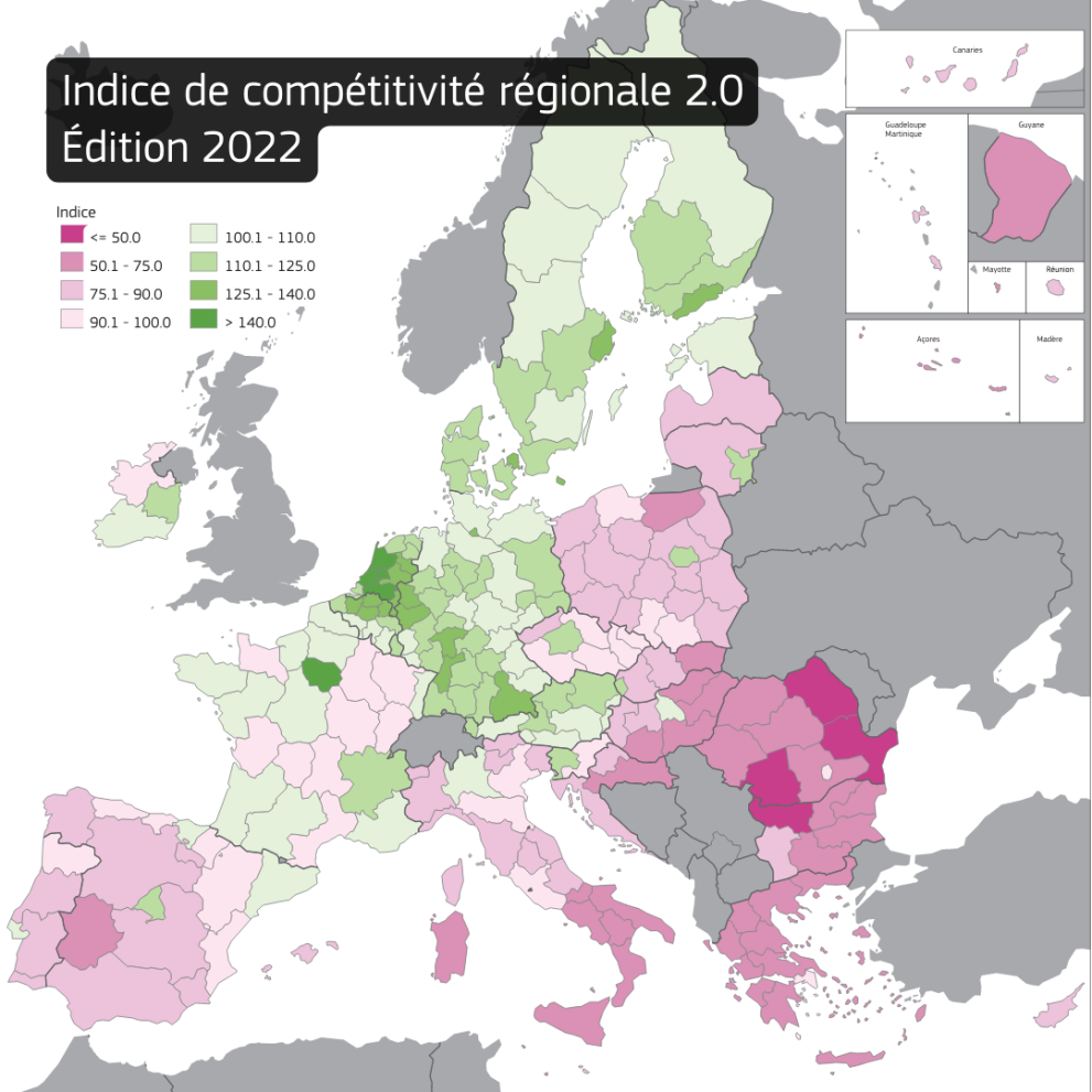 Indice de compétitivité régionale 2022, Commission européenne