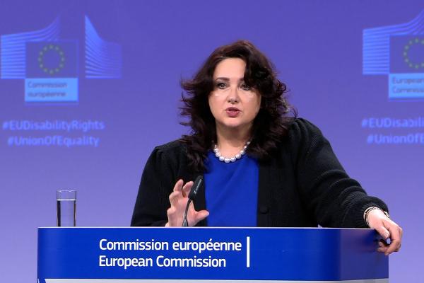 Press conference of Helena Dalli, European Commissioner, on the Strategy for the Rights of Persons with Disabilities 2021-2030